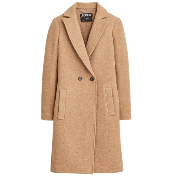 J Crew Daphne Topcoat in Italian Boiled Wool In Camel Size 6P - Picture 9 of 9